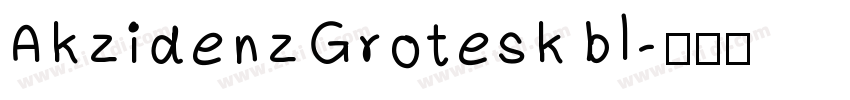 AkzidenzGrotesk bl字体转换
